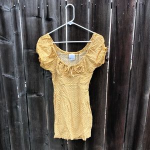 Skylar + Madison Yellow Floral Mini Dress